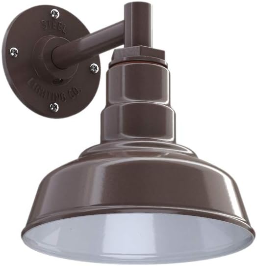 Steel Lighting Co. Hawthorne Barn Light | Outdoor Wall Mounted | 8 inch Dome | by SteelLightingCo