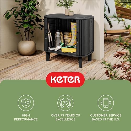 keter velo 30 gallon outdoor storage cabinet, view 12