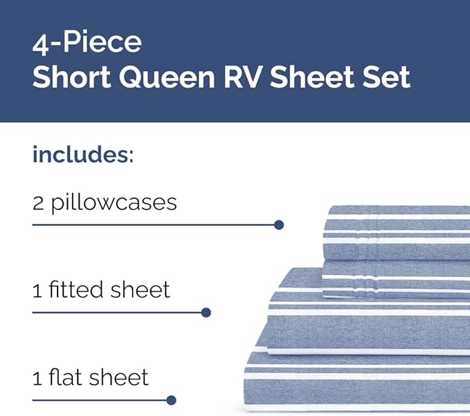 RV Short Queen Sheet Set 60 X 75 - Image 2