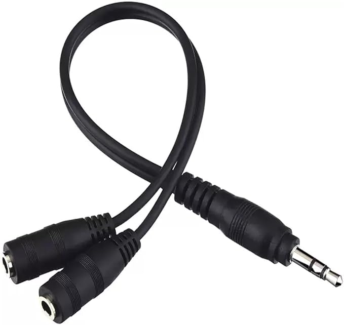 ienza Headphone Splitter for 2 Headphones/Aux Splitter 1 in 2 Out / 1 Audio by PremiumCablesAccessories