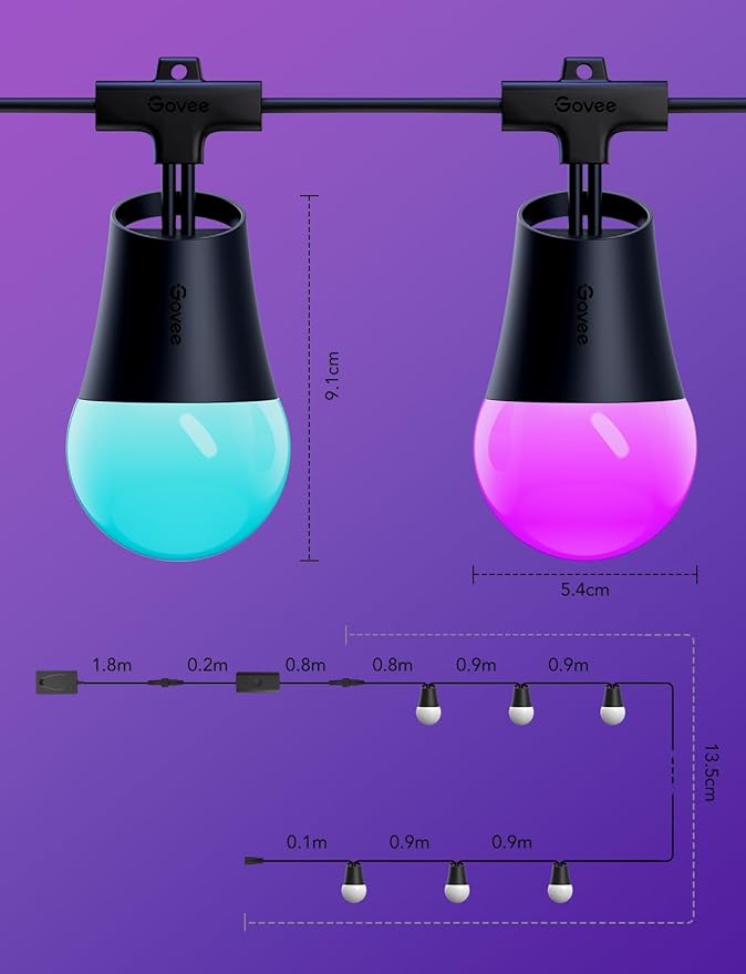 Govee Smart Outdoor String Lights 2, 48ft Outdoor Lights - Image 8