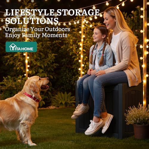 yitahome 31 gallon deck boxes set of 2, package contents