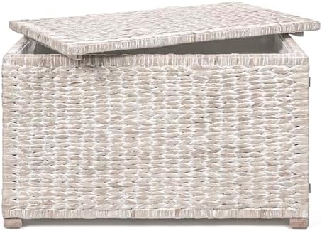 happimess anada 30" storage trunk wicker weave water, view 11