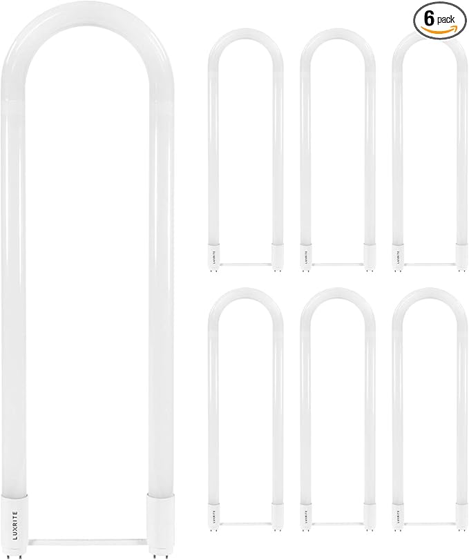 LUXRITE U Bend LED Tube Light, T8 T12, 3000K Soft White, 2000 Lumens, by LUXRITE
