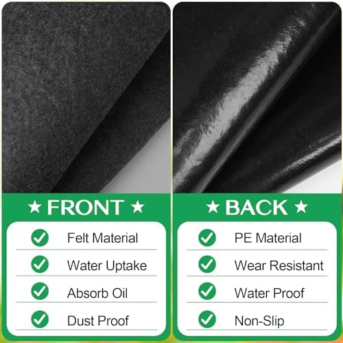 tolanbbt outdoor storage shed floor mat, 6.6 x, side view