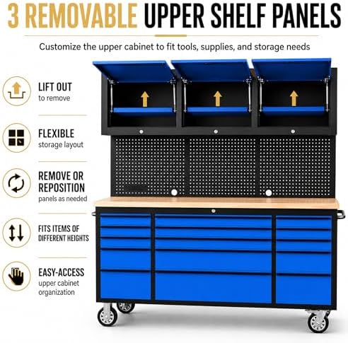 chetto c 72-inch tool chest with wheel lock showing dimensions