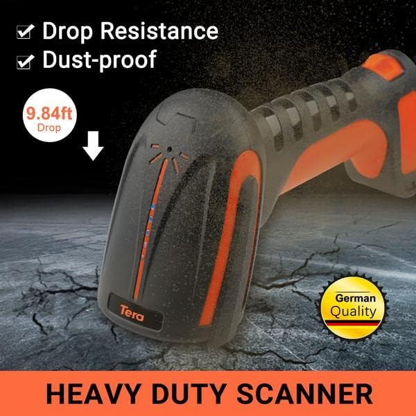 Tera Pro Industrial Wireless Barcode Scanner 2D QR 1D Bar Code Reader 2.4G - Image 2