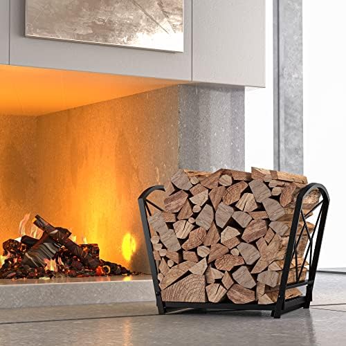 fire beauty folding iron firewood log rack for, close-up detail