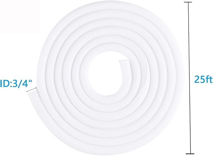QCSIW 3/4"-25ft Braided Cable Sleeve Protector - Image 3
