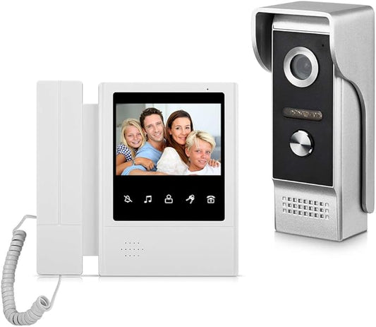 AMOCAM Video Door Phone System, 4.3 Inches Touch Monitor Wired Video Intercom by AMOCAM