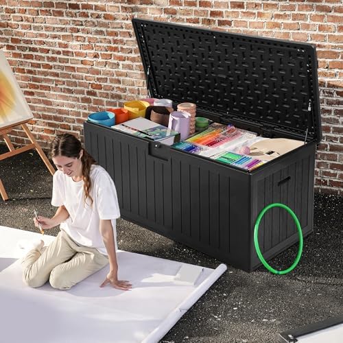 dwvo 180 gallon double-wall deck box, xl large shown in use