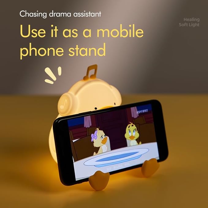 ATSUI Night Light for Kids, Squishy Duck Design, 3 Level Dimmable, Silicone - Image 6