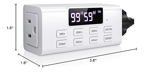 Indoor Countdown Timer Outlet, NEARPOW Auto Shut Off Timers - Image 9