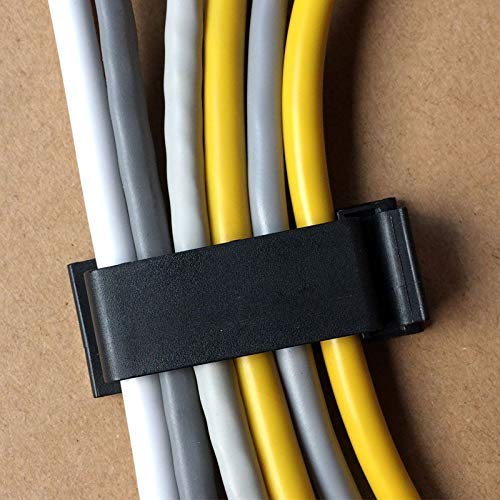 SOULWIT 50Pcs Self Adhesive Cable Management Clips, Cable Organizers Wire Clips - Image 2