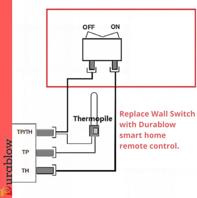 Durablow SH3001-RH Gas Fireplace WiFi Smart Home Remote Control - Image 6