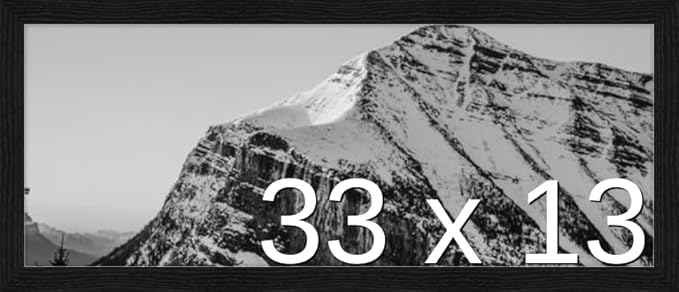 Frame It Easy 33 x 13 Black Grain Wood Frame by FrameItEasy