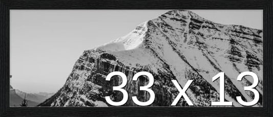 Frame It Easy 33 x 13 Black Grain Wood Frame by FrameItEasy