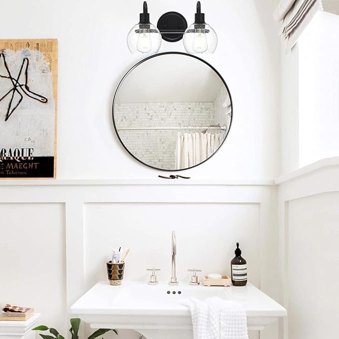 WINSHEN Black 2-Lights Wall Sconce Lighting - Image 5