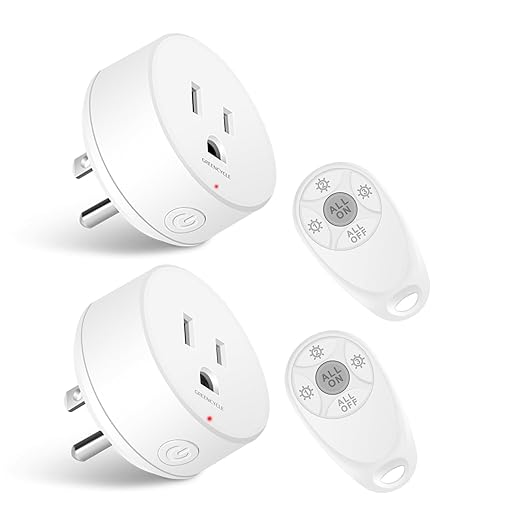 Remote Control Outlet, Wireless Light Switch, 500ft Range, No Wiring Needed by greencycle