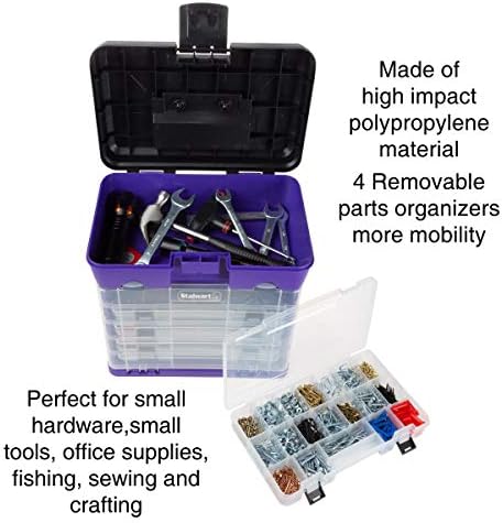 storage and tool box-durable organizer utility box-4 drawers, close-up detail