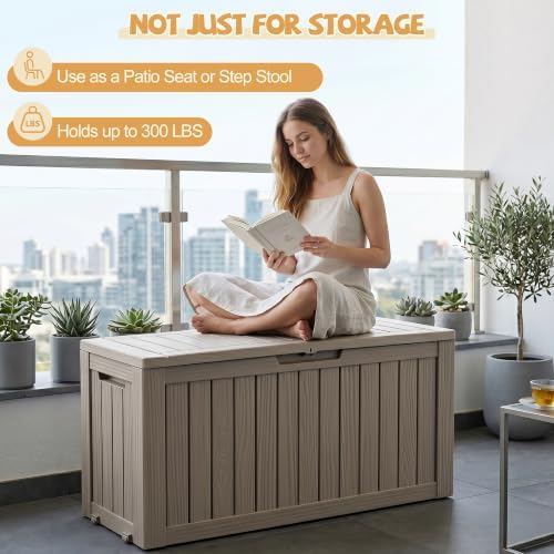 efu outdoor storage box, 170 gal gen 2 on a desk or shelf