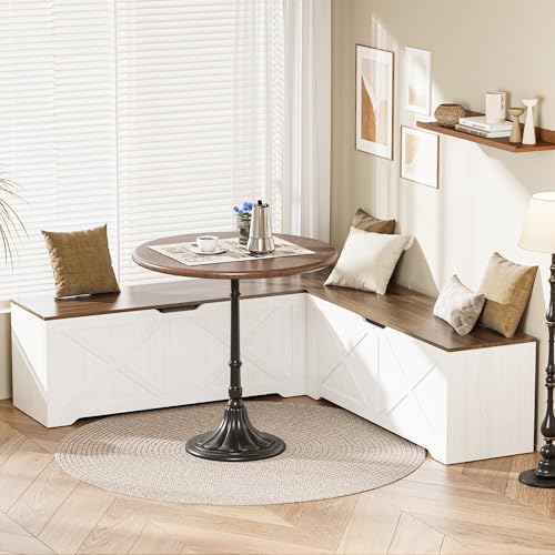l shaped storage bench, 63" corner bench with, close-up detail