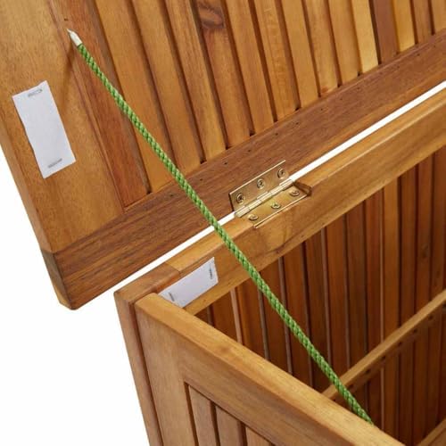 vidaxl garden storage box 35.4"x19.7"x22.8" solid wood acacia, side view
