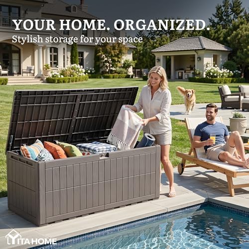 yitahome 200 gallon large outdoor storage box xl, close-up detail