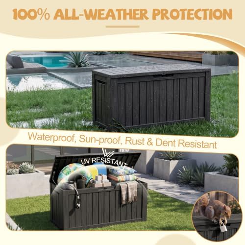 efu outdoor storage box waterproof,150 gal gen 2 shown in use