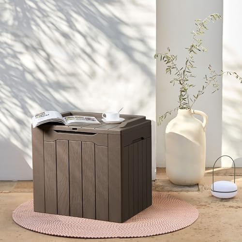flamaker deck box 31 gallon waterproof resin small, view 9