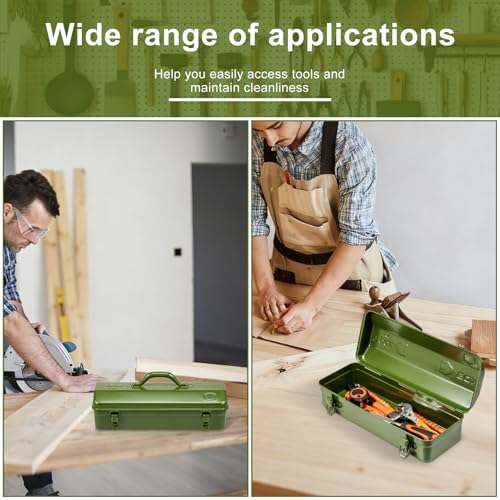 tool box, 16.9" portable metal tool organizer box, package contents