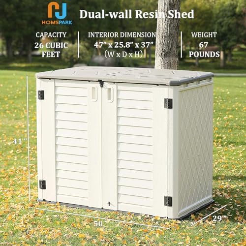 homspark storage shed weather resistance, multi-purpose outdoor storage, close-up detail