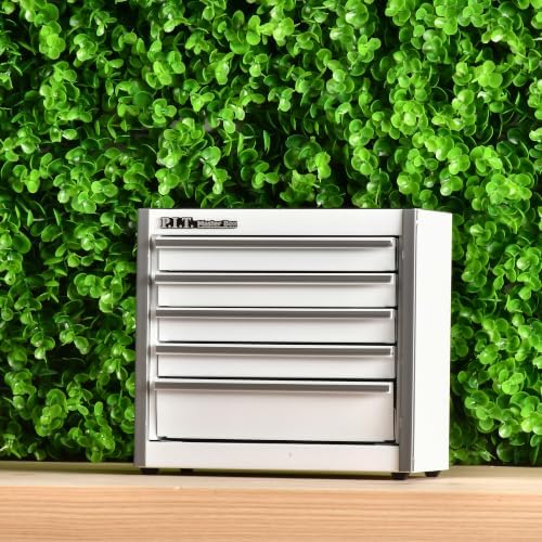 p.i.t. mini tool box,small metal toolbox organizer with, front angle view