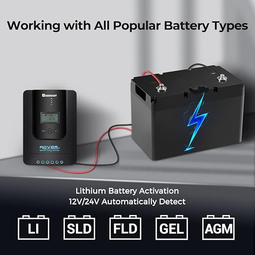 Renogy Solar Charge Controller Rover 40A 12V24V Auto Parameter DC Input MPPT - Image 5