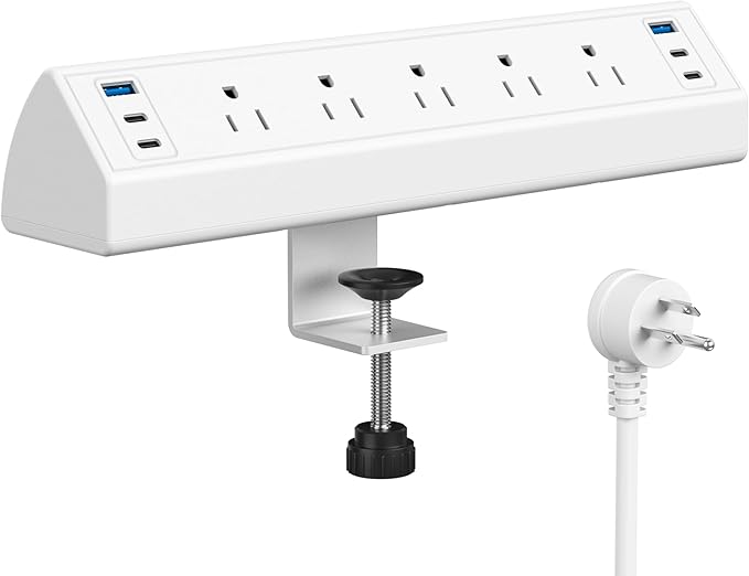 Jgstkcity Desk Clamp Power Strip USB C, 40W Total Fast Charging Station by Jgstkcity