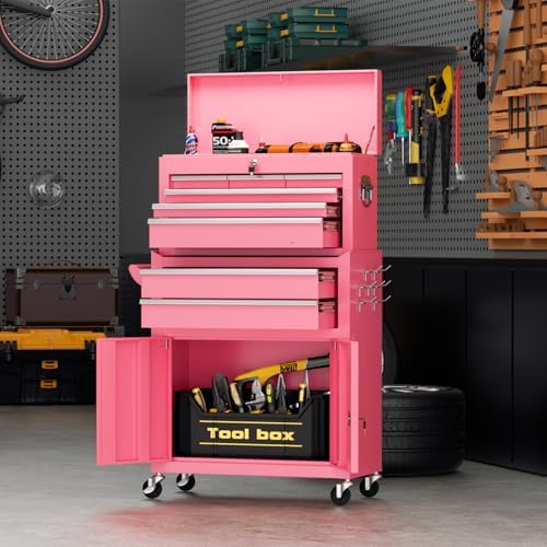 superday metal tool chest, 8 drawer rolling tool shown in use