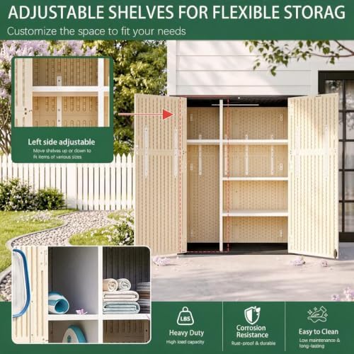 outdoor storage shed for patio, package contents