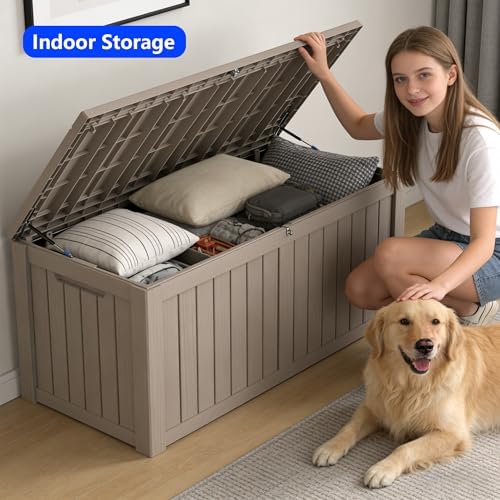 150 gallon outdoor storage box resin deck box, package contents