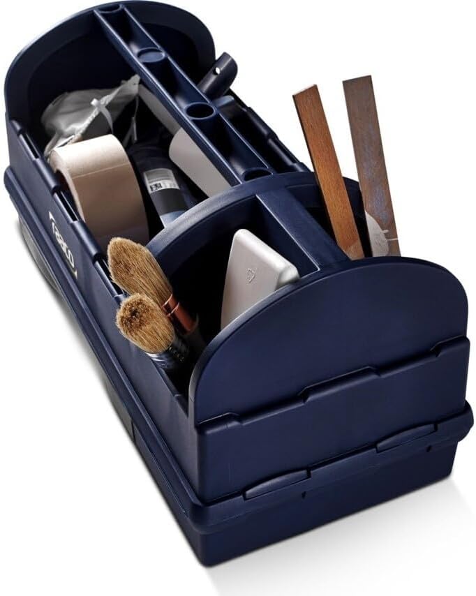 raaco open portable tool box organizer with handle, side view