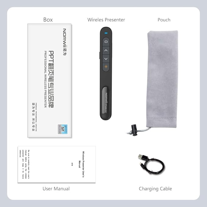 Norwii N76 Rechargeable Presentation clicker - Image 9