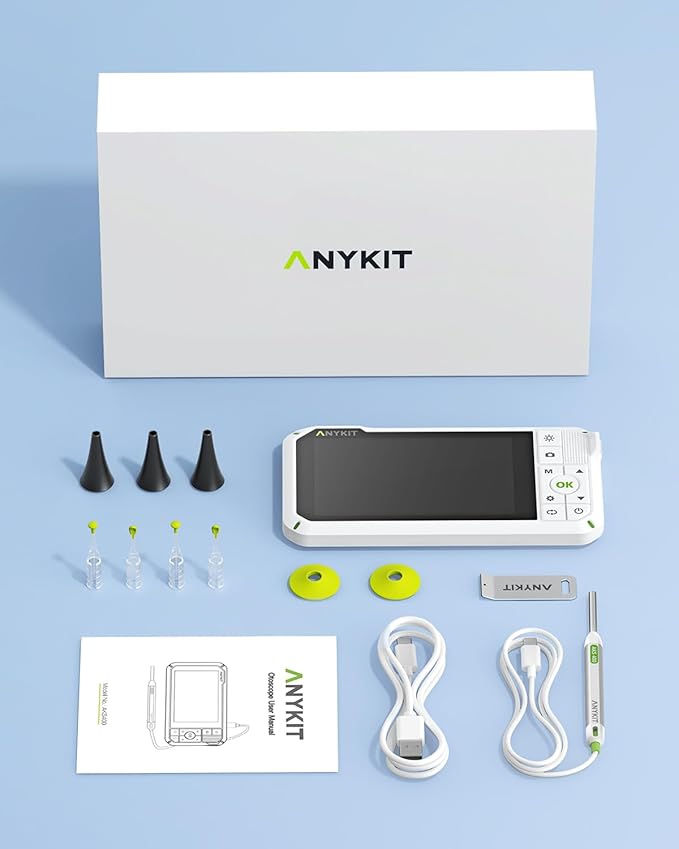 Anykit Digital Otoscope with Gyroscope, 4 Inches Screen, 3.9mm Ear Scope Camera - Image 8