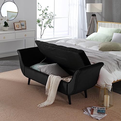 velvet storage bench 65" tufted end of bed, close-up detail