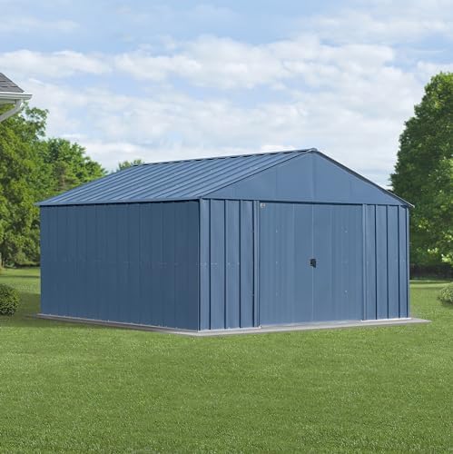 arrow classic metal shed, 12 x 12, blue, view 9