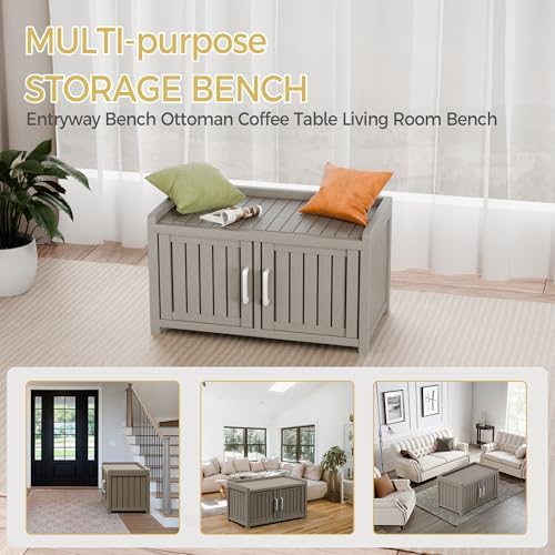 storage bench - 2 doors waterproof resin shoe, package contents