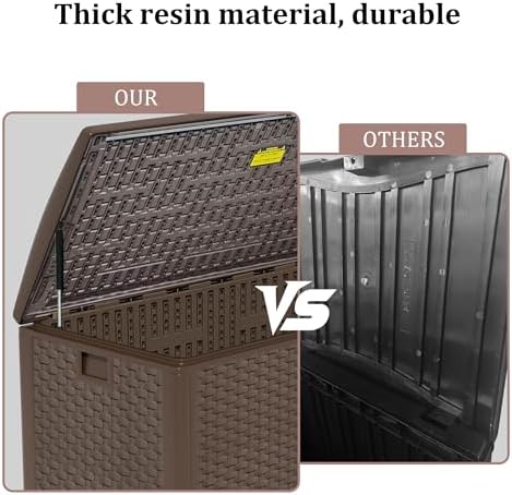 180 pro gallon waterproof outdoor storage bin resin, front angle view