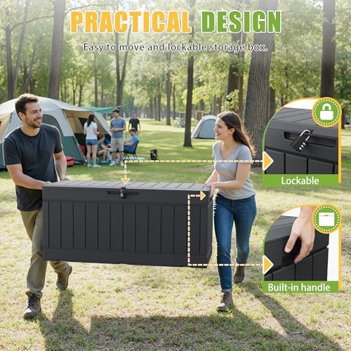 greesum outdoor storage box 82 gallon storage bin, package contents