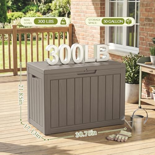 vixzen 50 gal package delivery box lockable outdoor shown in use