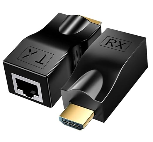 MVBOONE HDMI Extender Adapter Over Cat5e/6, HDMI Repeater to RJ45 Ethernet by MVBOONE