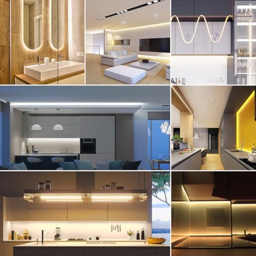 BTF-LIGHTING FCOB COB LED Strip Daylight White 5000K, UL Listed 480LED/m High Density Uniform Light, 16.4FT DC12V CRI 90+ 8mm Width Tape Light for Home Indoor DIY Lighting(No Adapter or Controller)