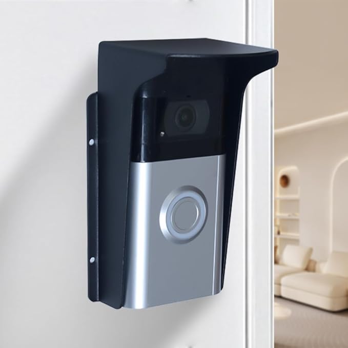 Doorbell Rain Cover Weatherproof, Anti Glare Sun Shade Protection, Fingerprint - Image 7